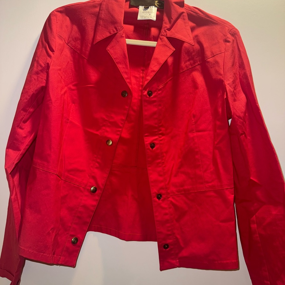Just Cavalli Red Utility Jacket Vibrant Lightweight Design